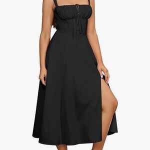 Black Corset Midi Dress